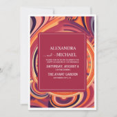 Invitation Mariage motif Super rétro les années 70 (Devant)