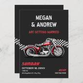 Invitation Mariage moto classique (Devant / Derrière)