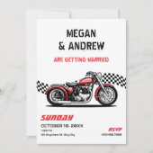 Invitation Mariage moto classique (Devant)