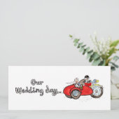 Invitation Mariage moto et side-car (Debout devant)