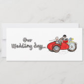 Invitation Mariage moto et side-car (Devant)