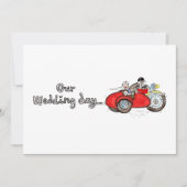 Invitation Mariage moto et side-car (Devant)