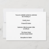 Invitation Mariage moto et side-car (Dos)