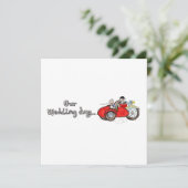 Invitation Mariage moto et side-car (Debout devant)