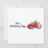 Invitation Mariage moto et side-car (Devant)