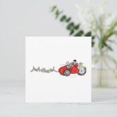 Invitation Mariage moto et side-car Soirée (Debout devant)