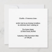 Invitation Mariage moto et side-car Soirée (Dos)