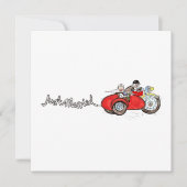 Invitation Mariage moto et side-car Soirée (Devant)