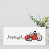 Invitation Mariage moto et side-car soirée (Debout devant)
