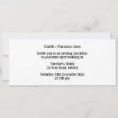 Invitation Mariage moto et side-car soirée (Dos)
