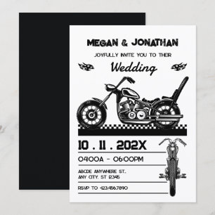 Invitation Mariage moto vintage