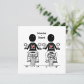 Invitation Mariage motocyclette Grooms (Debout devant)