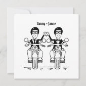 Invitation Mariage motocyclette Grooms (Devant)