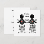Invitation Mariage motocyclette Grooms (Devant / Derrière)