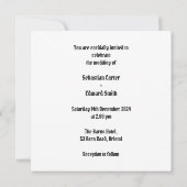 Invitation Mariage motocyclette Grooms (Dos)