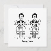 Invitation Mariage motocyclette Grooms (Devant)
