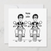Invitation Mariage motocyclette Grooms (Devant)