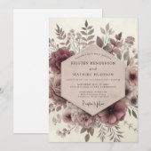 Invitation Mariage Murmure Éthéré de Bourgogne (Devant / Derrière)
