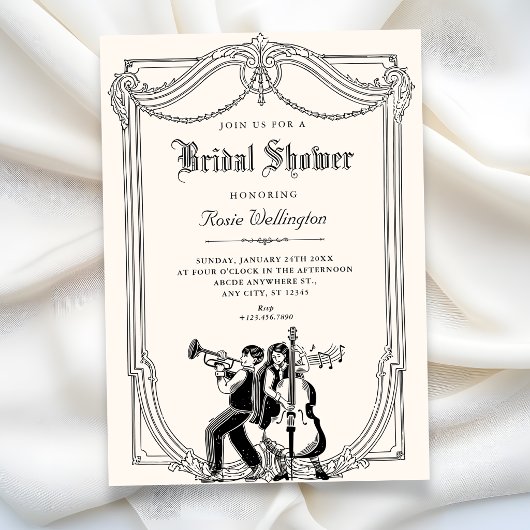 Invitation Mariage musical rétro
