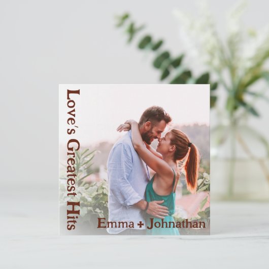 Invitation Mariage musical Retro Retro personnalisé (Debout devant)