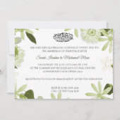 Invitation Mariage musulman à florale tonale (Devant)