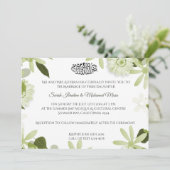 Invitation Mariage musulman à florale tonale (Debout devant)