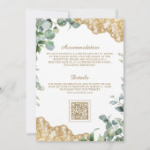 Invitation Mariage Musulman Code QR Feuilles d'Eucalyptus Bro (Dos)