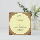 Invitation mariage musulman créateur et doré (Debout devant)