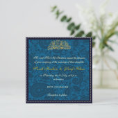 Invitation mariage musulman de Blue Damask (Debout devant)