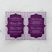 Invitation Mariage Musulman de Style Persan Blanc et Violet (Intérieur)