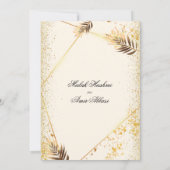 Invitation Mariage musulman Feuille musulman de luxe (Dos)