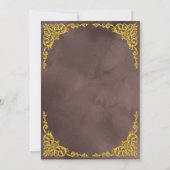 Invitation Mariage musulman islamique beige avec une bordure  (Dos)