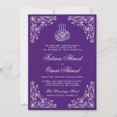 Invitation Mariage musulman musulman moderne élégant et viole (Devant)