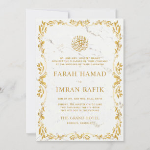 Invitation Mariage musulman musulman musulman dans le cadre d