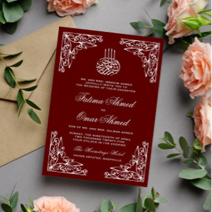 Invitation Mariage musulman musulman musulman de la Bourgogne