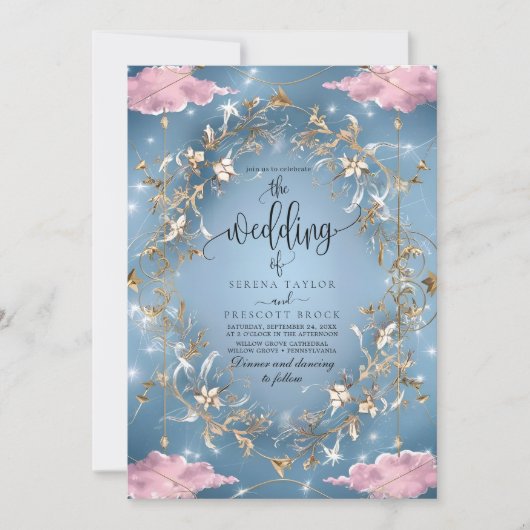 Invitation Mariage mystique à ciel ouvert (Devant)