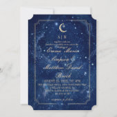 Invitation Mariage Mystique Bleu Céleste (Devant)