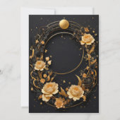 Invitation Mariage mystique céleste noir et or (Dos)