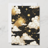 Invitation Mariage mystique céleste noir et or (Dos)