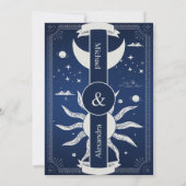 Invitation Mariage mystique de la Lune Bleue et Argent (Dos)