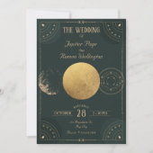 Invitation Mariage mystique de la Lune céleste verte (Devant)