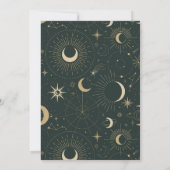 Invitation Mariage mystique de la Lune céleste verte (Dos)