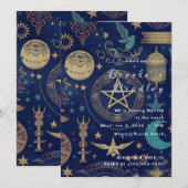 Invitation Mariage Mystique d'Or Céleste (Devant / Derrière)