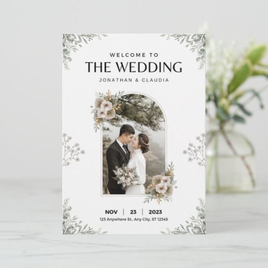 Invitation Mariage nature (Debout devant)