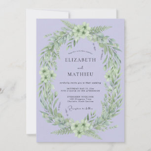 Invitation Mariage Nature Abondante Lavande