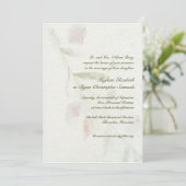 Invitation Mariage naturel botanique feuillu de jardin (Debout devant)