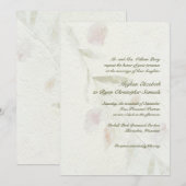 Invitation Mariage naturel botanique feuillu de jardin (Devant / Derrière)