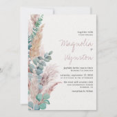 Invitation Mariage naturel de la Pampas de Bohême (Devant)