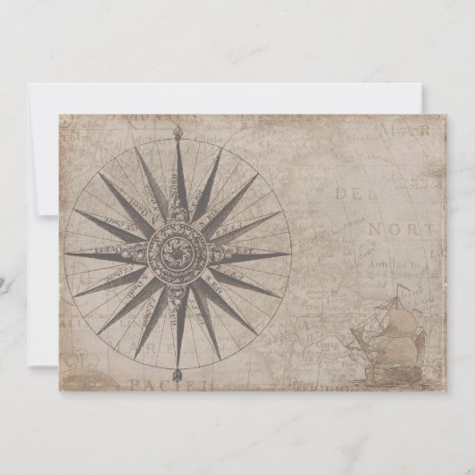 Invitation Mariage nautique (Dos)