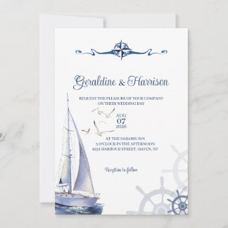 Invitation Mariage nautique